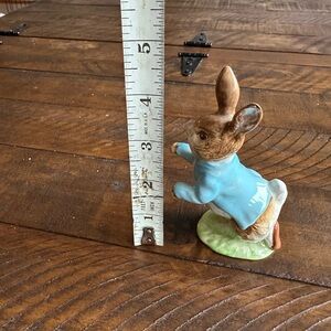 Vintage Beatrix Potter Peter Rabbit Charming Figurine with Blue Coat
